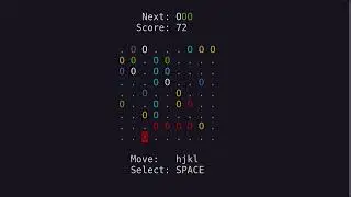 Написал шарики, играю [ Lines98 : Python + NCurses ]