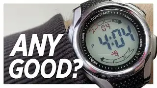 CONSTANT Large Dial LCD DIGITAL #WATCH Review - Is this sub £10 digital watch ANY GOOD?