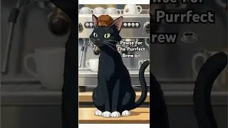 Barista Whiskers Saves the Morning Rush ☕ #coffee #caffeineandcats #catbarista
