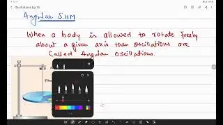 Oscillations Ep 14 Angular SHM and Simple pendulum