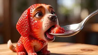 Soft Fruit Eating Sounds &ndash; Dog Cat & Bunny ASMR