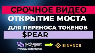 CРОЧНОЕ ВИДЕО - ОТКРЫТИЕ МОСТА PEARZAP - Х2 НА АРБИТРАЖЕ ТОКЕНОВ PEAR