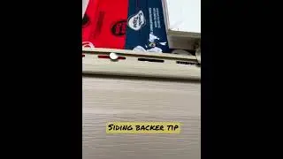 Siding backer tip installation