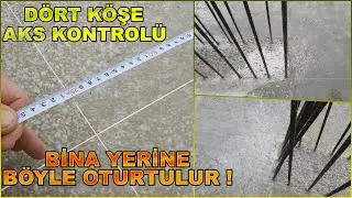 HARİKA VE KUSURSUZ İŞ BUDUR👍 #KOLONLAR VE #BİNA TAM YERİNDE 👌 #aks #gönye #kolon #aplikasyon #inşaat