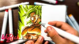 [ASMR] Drawing BROLY Legendary Super Saiyan - Dragon Ball Super | WyRich #asmr #broly
