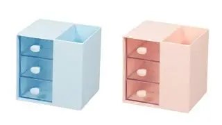 Desktop cosmetics mini storage box drawer type