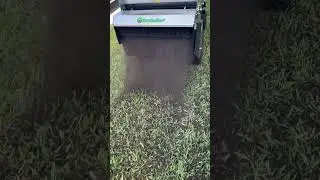 Using the best @earthandturf drop spreader. Putting out #comand #topdressing #lawn #fertilizer