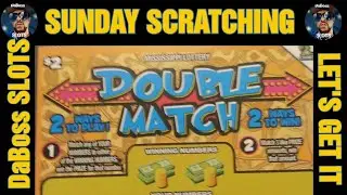 SUNDAY SCRATCHING WITH DABOSS SLOTS ON DOUBLE MATCH SCRATCH OFF TICKET #dabossslots