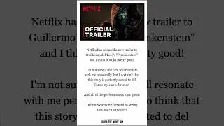 new trailer to Frankenstein!