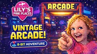 Pink Places - 8bit Arcade Restaurant Tour! Mario, PacMan and Donkey Kong!