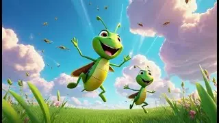 Five Little Grasshoppers Jumping Together | Nursery Rhymes for Kids & Baby Songs