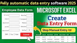 📊 Stop Manual Entry! Smart Dynamic Data Entry Form in Excel with Auto Update 🚀