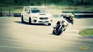 Subaru WRX STI feat Yamaha MT-09 Street Rally: la sfida in pista - Moto.it
