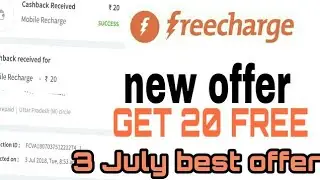 Freecharge July month best offer GET 20 ₹ all user .