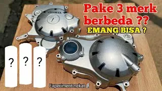 REPAINT BAK KOPLING DAN MAGNET JUPITER MX OLD C70 PAKAI MERK BERBEDA | METALIC SILVER