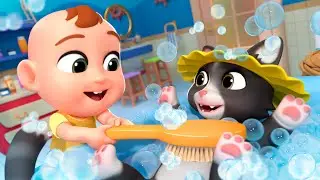 Kitty in the Bath | Funny Nursery Rhymes & Kids Songs