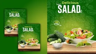 Fruit Salad Green Poster on Pixellab | VEGETABLE BANNER DESIGN IN Pixellab