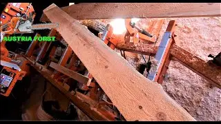 Bretter bes&auml;umen mit der Wood Mizer LT 20 Mobilen Bands&auml;ge