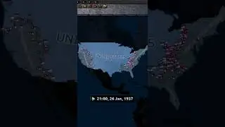 US Coastal States vs Inland States | Hoi4 Timelapse
