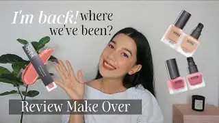 Make Over Hydrastay Smooth Lip Whip + Glow Fluid Foundation + Liquid Tint Blush | SHE&CAT