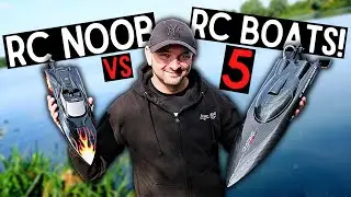 5 RC BOATS & an RC NOOB! What could go wrong?!