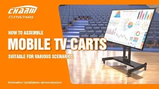 CT FTVS T104XS111, Conference Hall Mobile TV Stand TV Cart, CHARMOUNT