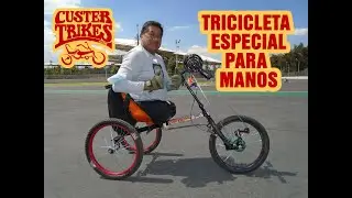 Entrenamiento con tricicleta para manos con el amigo Cesar