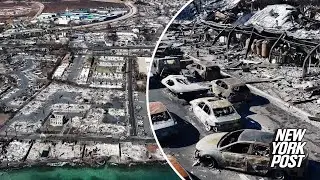 Harrowing video shows destruction left by Lahaina wildfire