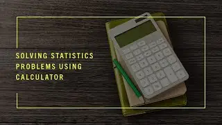 Solving Mean ,variance &standard deviation using calculator | Statistics