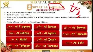Introduction To Sifaat Al Huroof | Al Quran Hayati - Urdu