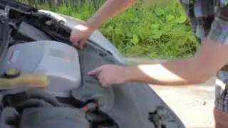 меняем лампы ближний дальний на приусе