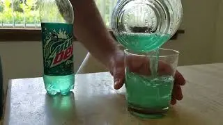 Chugging 8 oz. of Mountain Dew Baja Blast Fast
