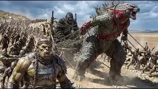 King Kong And Godzilla vs  Orcs The Collaboration Of Military Forces And Titans