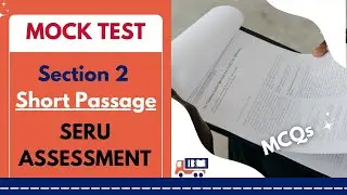 Section-2 SHORT PASSAGE multiple choice -Mock Test - SERU Test #Seruassessment, #phv, #seru