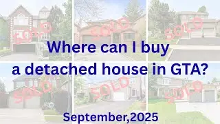 GTA Real Estate Market Stats as of August 2025 --  Detached House Average Price by Region