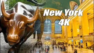 El Toro de Wall Street - The Bull of Wall Street -Grand Central Terminal - Recorriendo Nueva York 4k