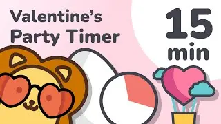 15 Minute Valentine's Party Timer for Kids (Visual Countdown)