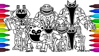 Poppy Playtime Coloring Pages New/How to Color Mecha Titans Fearful Frog,Hoppy Hopscotch,Catnap#b483