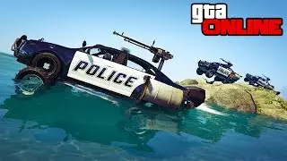 AMPHIBIOUS POLICE CAR BUSTED!! || GTA 5 Online || PC (Funny Moments)
