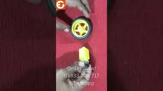 TT গিয়ার মোটর + 65mm চাকা | TT Gear Motor Dual Shaft with 65mm Wheel Robot Car DIY Kit 01333105717