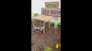 🐄 DIY Mini Cow Shed | Miniature Village Farm