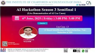 AI Hackathon S3 SF1: UC 13 &ndash;AI flags short/non-TDS deductions &ndash; by CA. Swanand Walimbe
