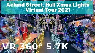 Acland Street, Hull - Christmas lights 2021 - 360 degree Virtual Reality walk through.