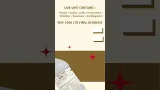 Malt Flavour Concentrate || Malt Concentrate || Malt Flavour Soft Drink Concentrate Flavorade India