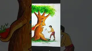 save trees save earth 🌳🤕#shorts#youtubeshorts#savetrees#savetheworld#art