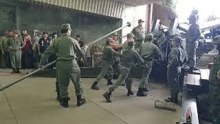 2024金門老兵召集令  神獅部隊於獅山砲陣地表演砲操，功力不輸當年