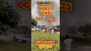 CNG Bus Catches Fire LIVE in Gurgaon | Shocking Real Footage #viral #autocarexpert #live #cng