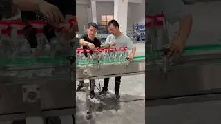 High speed bottle filling and cap screwing machine for trigger pump #fillingbottlingline