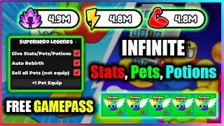 [🦸INF] Superhero Legends Script - Infinite Stats, Pets, Potions, Gamepass