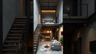 THIS LOFT DESIGN Makes a Small Space Feel Twice as Big! 🏠 - Interior Design #shorts #interior #loft